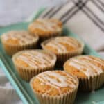 vegan carrot muffins with glaze