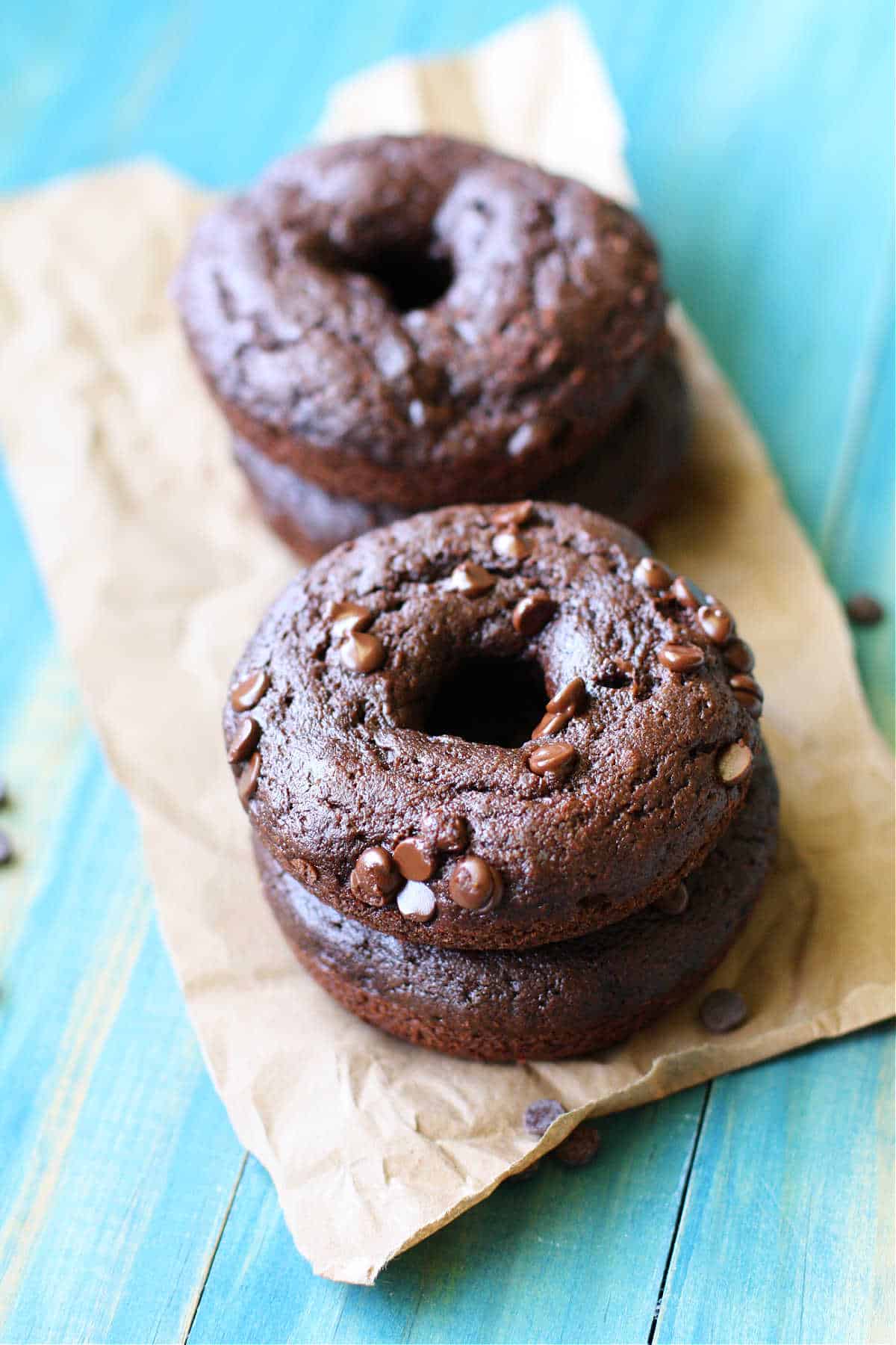 vegan chocolate zucchini donuts