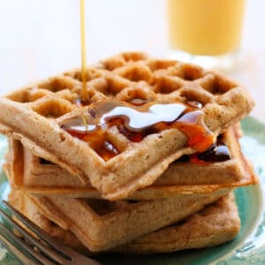 vegan cinnamon sugar waffles
