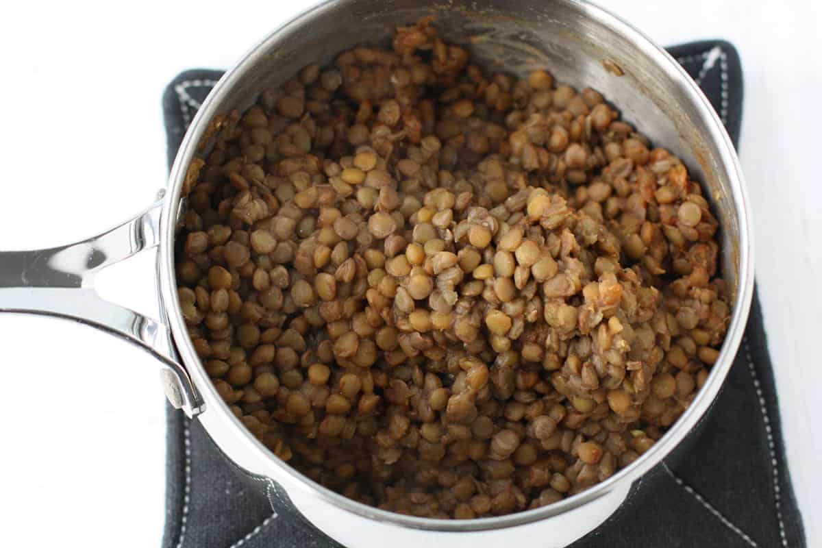pan of lentils