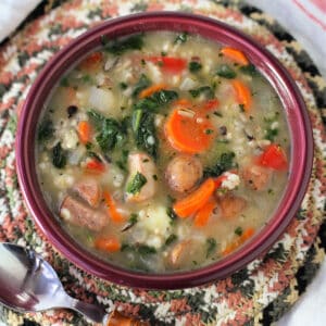 slow cooker sausage wild rice soup