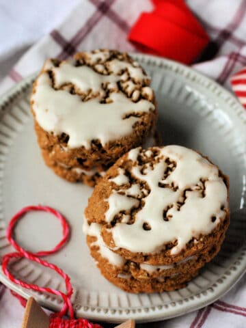 gluten free vegan old fashioned iced oatmeal cookies
