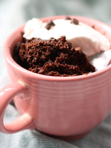 gluten free vegan chocolate microwave mug cake