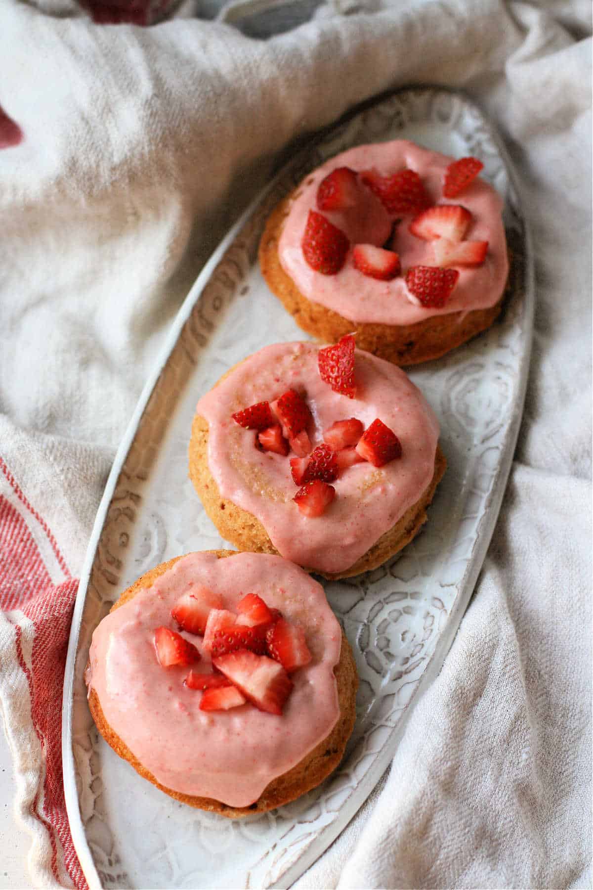dairy free egg free strawberry donuts