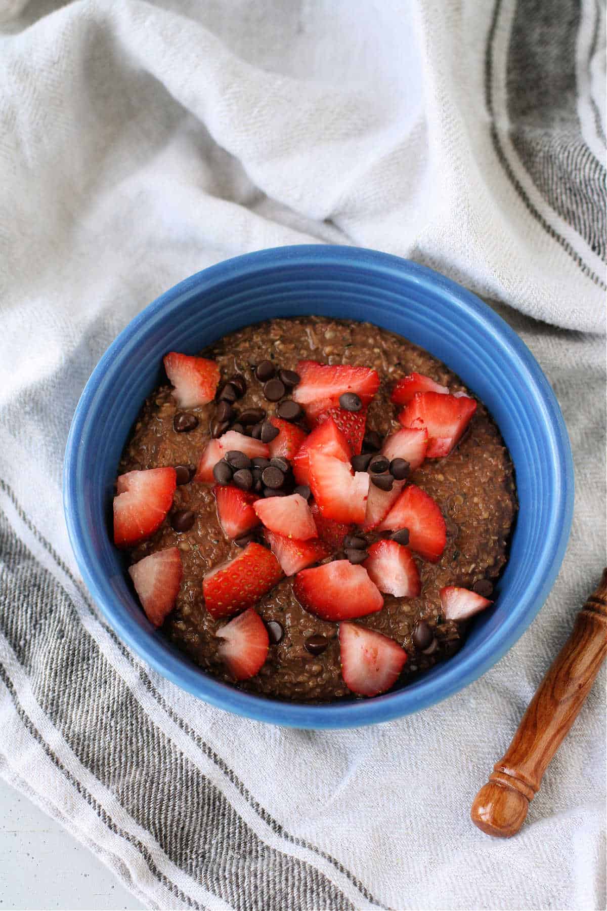 grain free chocolate porridge with berries