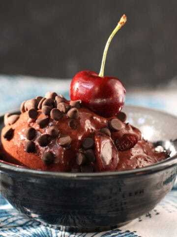 dairy free chocolate cherry nice cream