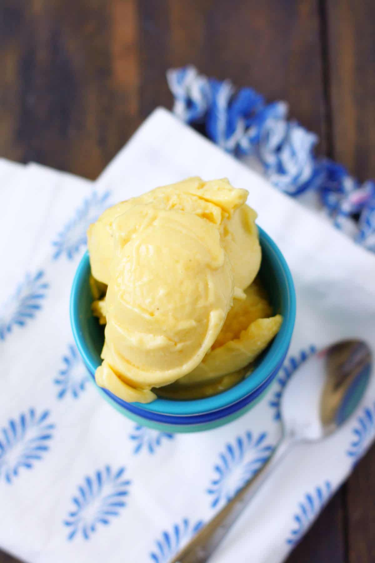 creamy vegan mango nice cream