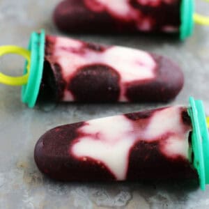 dairy free blackberries and cream popsicles