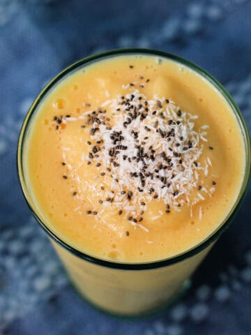 easy dairy free pineapple peach smoothie