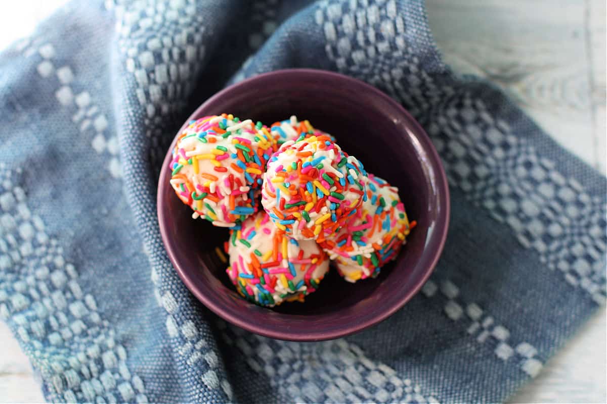 ice cream bites after freezing