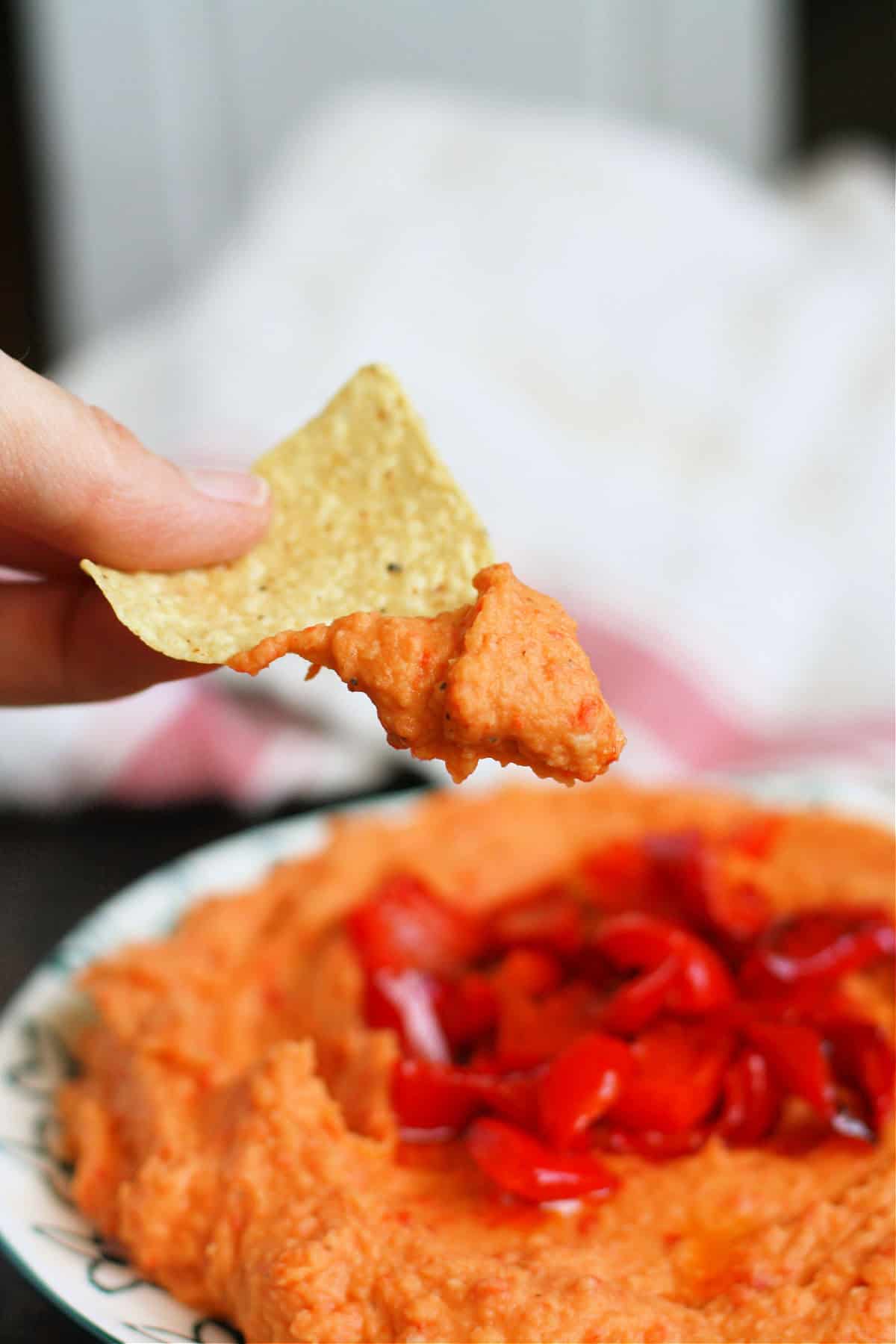 red pepper white bean dip