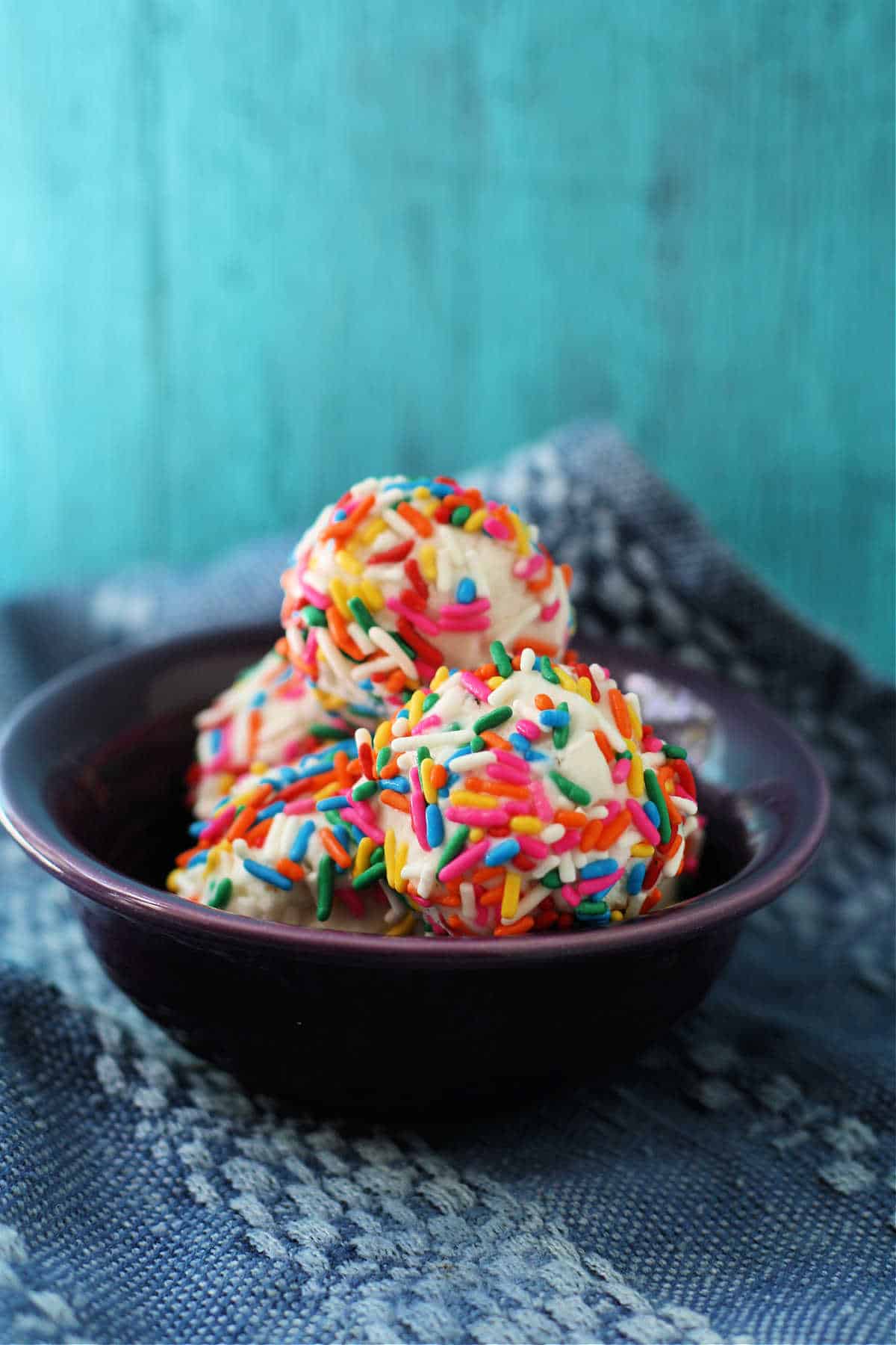 sprinkle covered ice cream bites