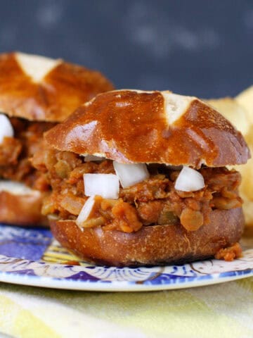 vegan lentil sloppy joes