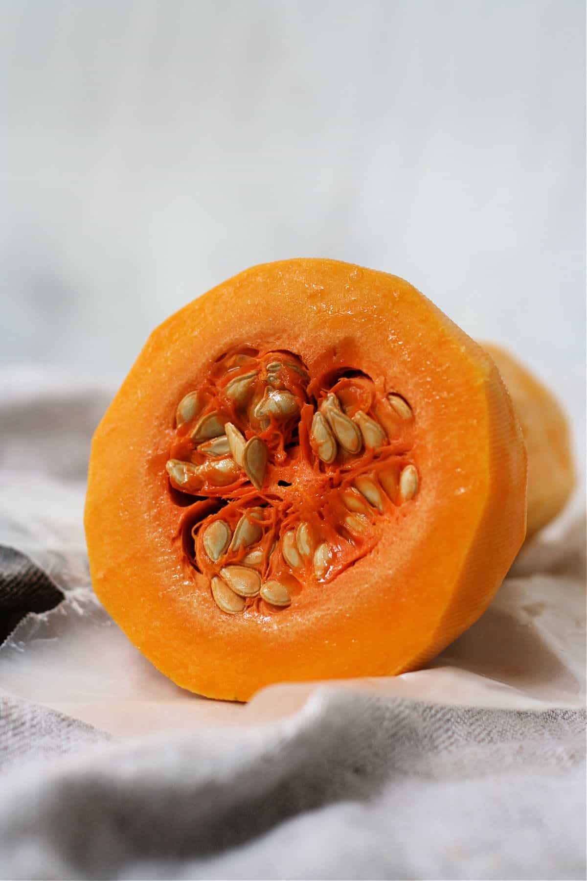 butternut squash cut in half