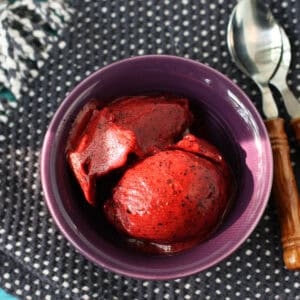 easy dairy free cherry berry sorbet