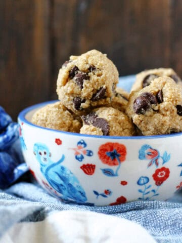 vegan gluten free chocolate chip cookie dough bites
