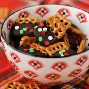 dairy free chocolate covered pretzels with sprinkles