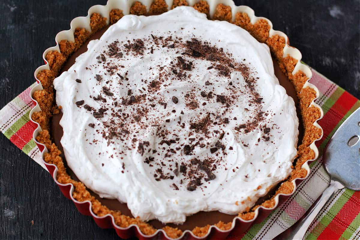 finished french silk pie