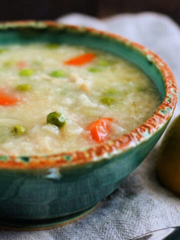dairy free chicken lemon rice soup