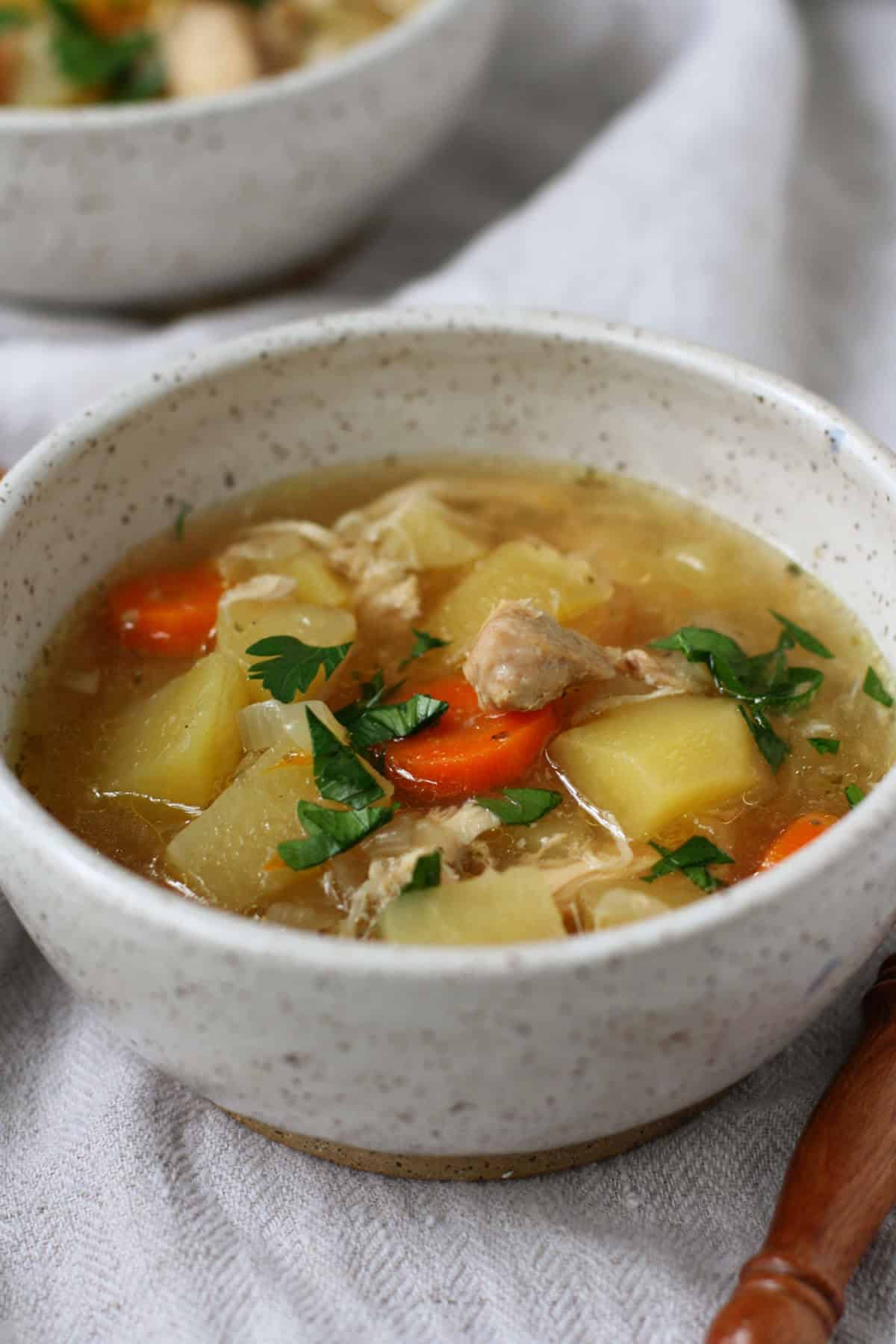 chicken stew with potatoes and carrots