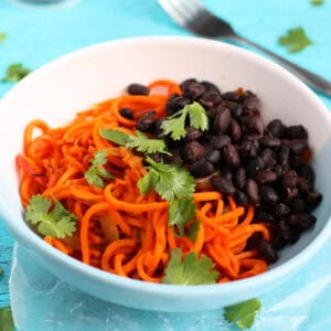 sweet potato noodle bowls with black beans