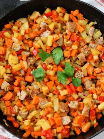 dairy free sweet potato sausage breakfast skillet