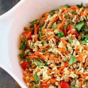 gluten free lentil rice salad