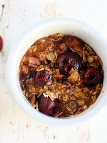 gluten free microwave cherry crisp