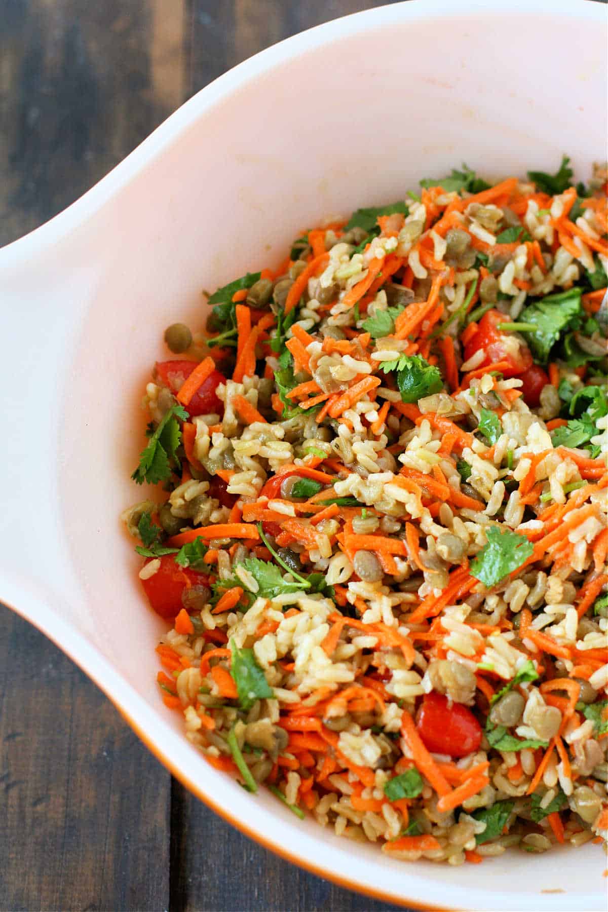 lentil rice salad