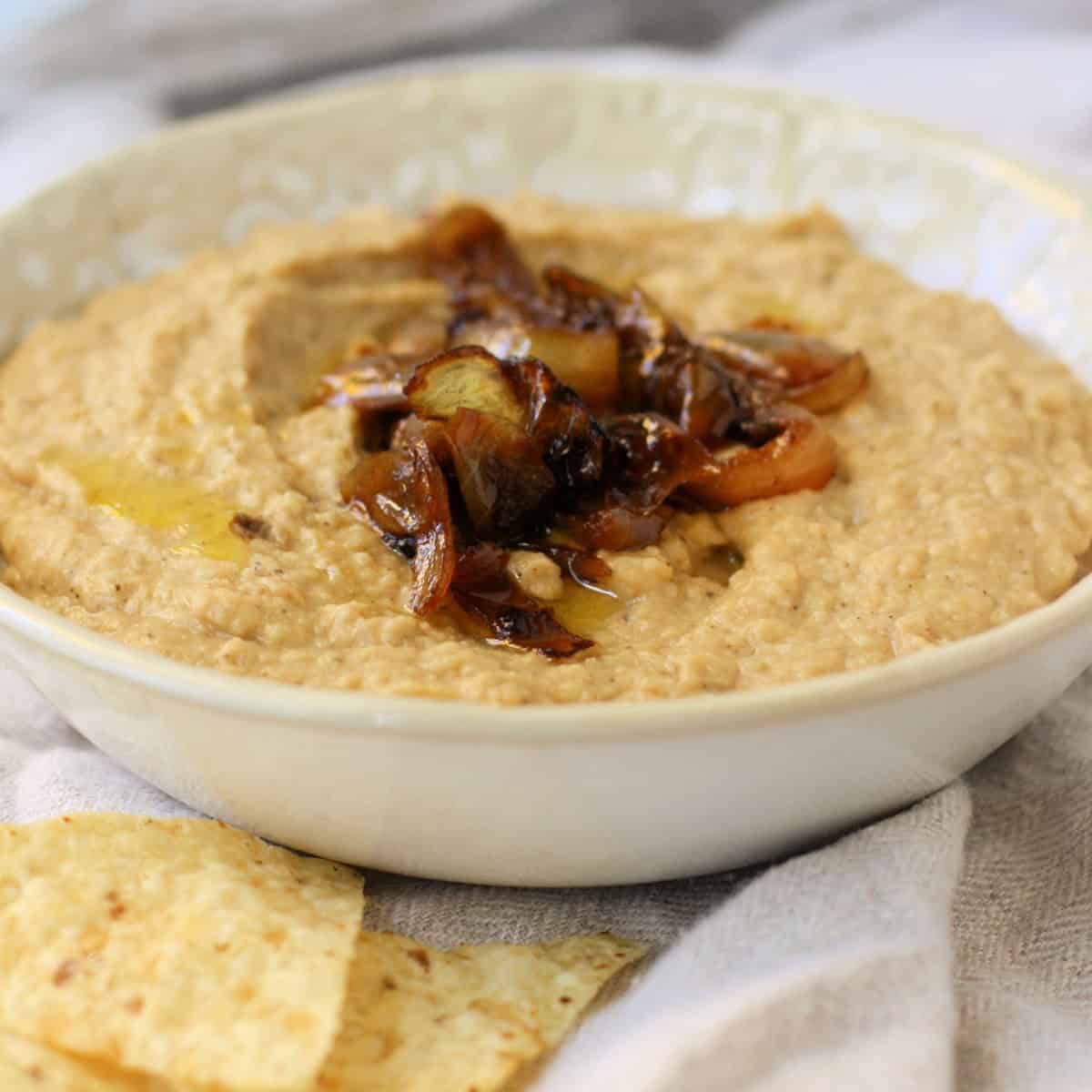Caramelized Onion White Bean Dip.