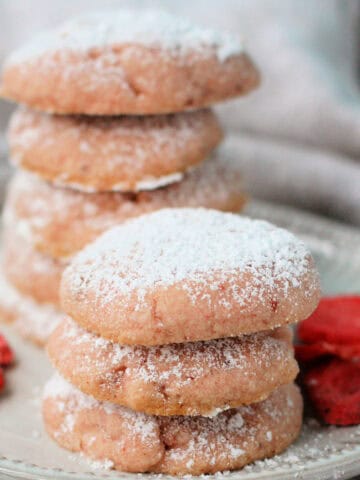 vegan gluten free strawberry shortbread cookies