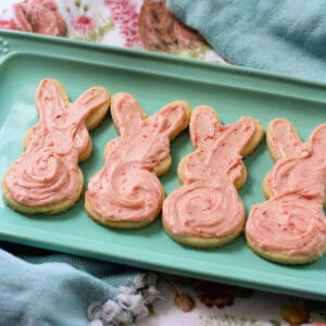 gluten free vegan frosted bunny sugar cookies