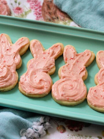 gluten free vegan frosted bunny sugar cookies
