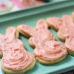 pink frosted easter sugar cookies